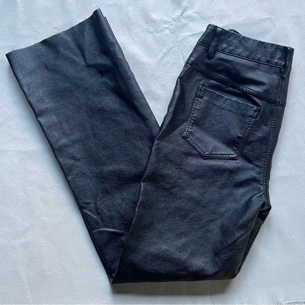 Princess Polly Soft pleather cut off pants